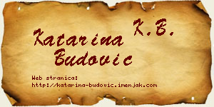 Katarina Budović vizit kartica